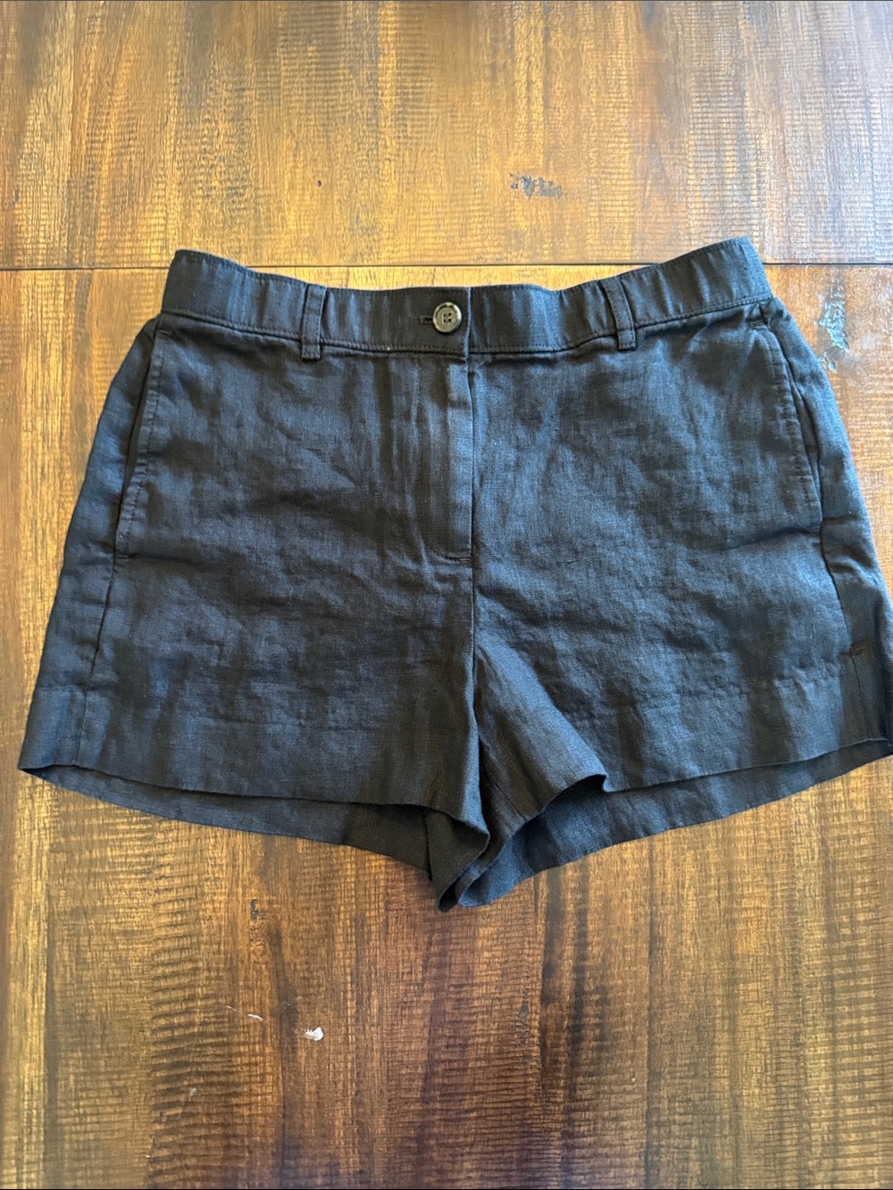 J-Crew Black Linen Shorts